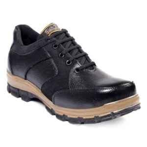 Rich Field SGS1131BLK Leather Low Ankle Steel Toe Black Work Safety Shoes, Size: 6