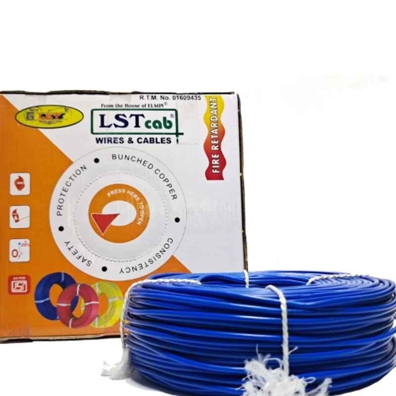LST CAB 1 Sqmm Single Core Blue FR PVC Insulated CCR Copper Wire for Domestic & Industrial Purpose, Length: 58 m