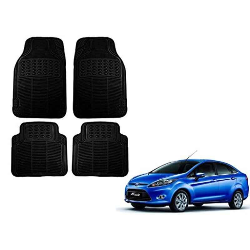 Kozdiko 4 Pcs Black Rubber Car Mat Set for Ford Fiesta