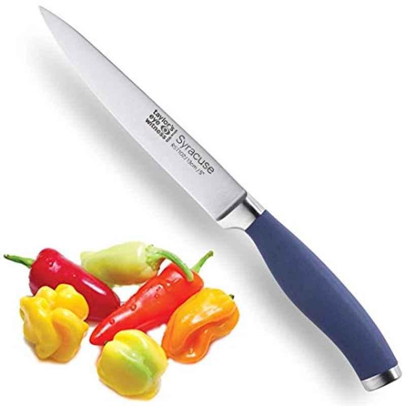 Taylor's Eye Witness Syracuse RST102D 5 inch Stainless Steel Denim Blue All Purpose Knife