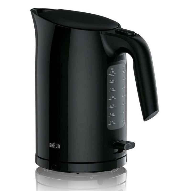 Braun PurEase 1.7L 3000W Black Electric Kettle, WK3110BK