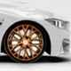Prigan 4 Pcs 14 inch Black & Orange Press Fitting Wheel Cover Set for Maruti Suzuki Swift Dzire