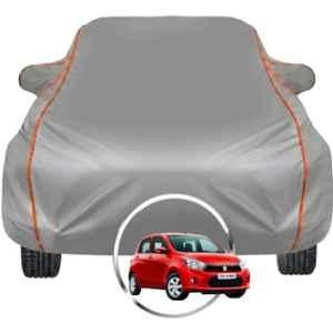 Allextreme Polyester Grey Piping Car Cover with Triple Stitched Reflective Piping for Maruti Suzuki Celerio Fits All Model & Year, MRT-SZK-CLR