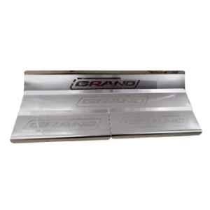 SureStrive 4 Pcs Stainless Steel Silver Footstep Sill Plate Set without LED for Hyundai I10-Grand All Model