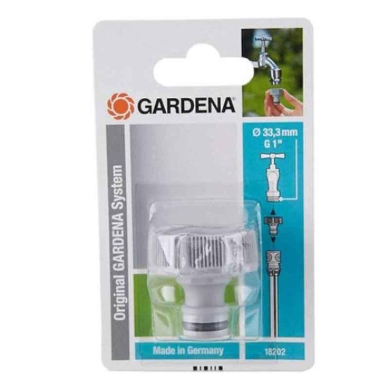 Gardena Silver & Black Threaded Tap Connector, 886835AC