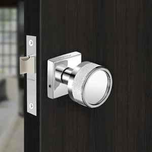 Plantex Heavy Duty Door Lock Bathroom Door Lock/Mortise Keyless Knob Handle Set for Home/Bathroom/Store Room/Balcony/Office with Baby Latch 604 Satin
