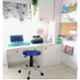 Rajpura Blue Revolving Chrome Base Study Cushion Bar Stool