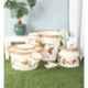 Cello Blossom 8 Pcs Brown Plastic Bath Set