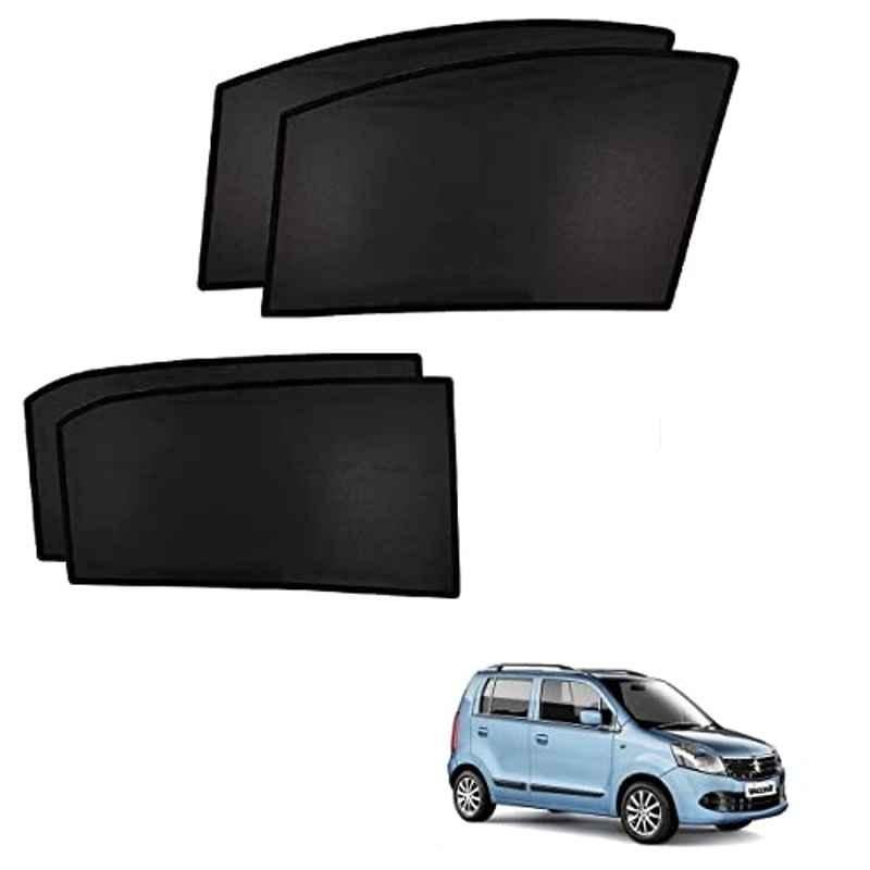 Kozdiko 4 Pcs Custom Fit Non Magnetic Curtains Mesh Car Sun Shade Set for Maruti Suzuki Wagonr Type-2 2011-2018