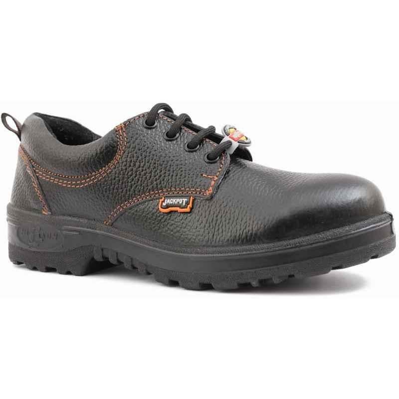 Hillson Jackpot Steel Toe Black Work Safety Shoes, Size: 7