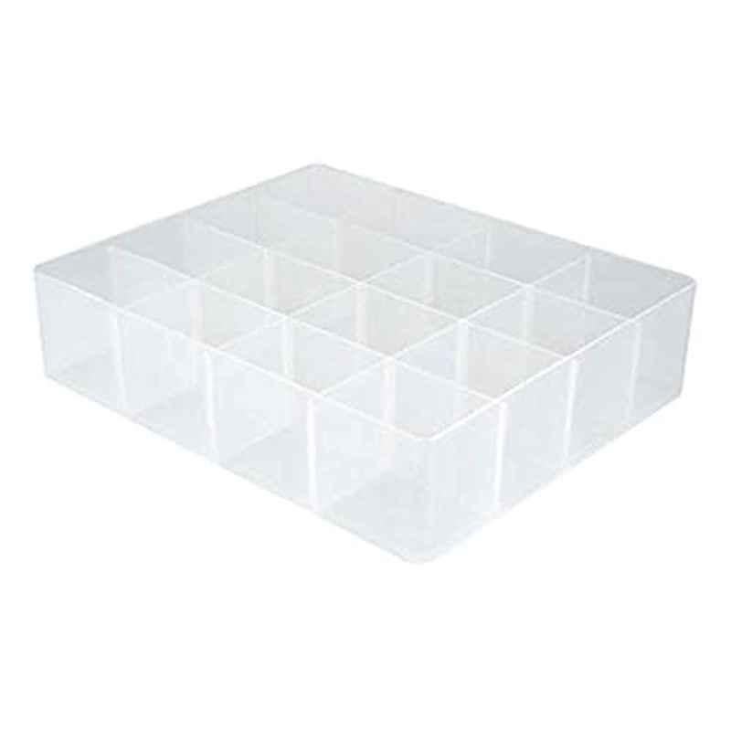 Really Useful 16L Plastic Clear Compartment Storage Tray