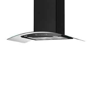 Glen 6063 SS 90cm 1200m /h Black Heat Auto Clean Chimney