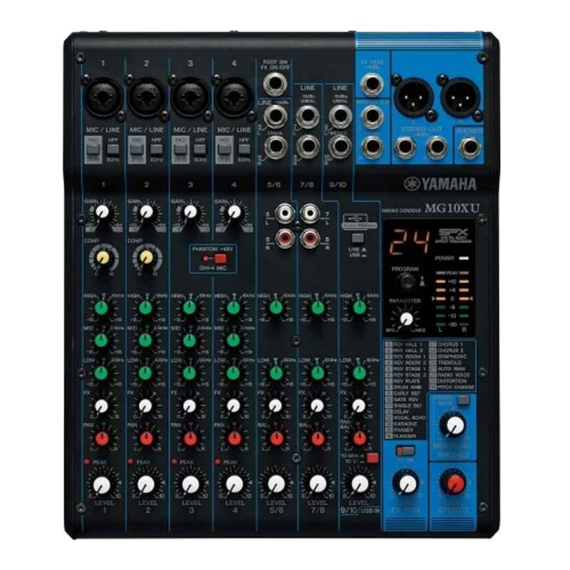 Yamaha MG10XU 10 Channel Black Analog Audio Mixer