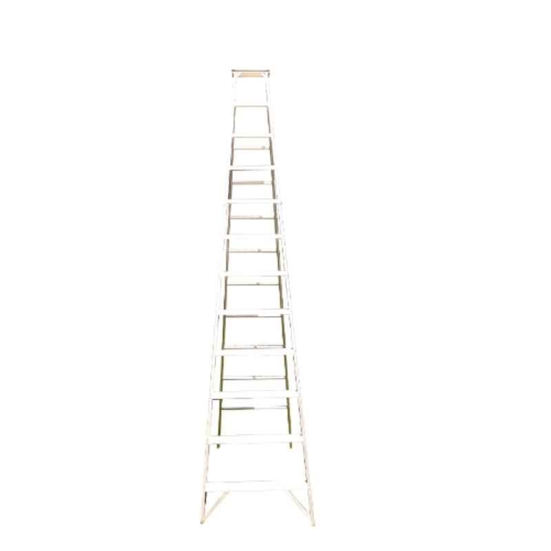 EMAC 12 Step Aluminium Silver Dual Purpose Anti Slip Folding Ladder, EDPL-12