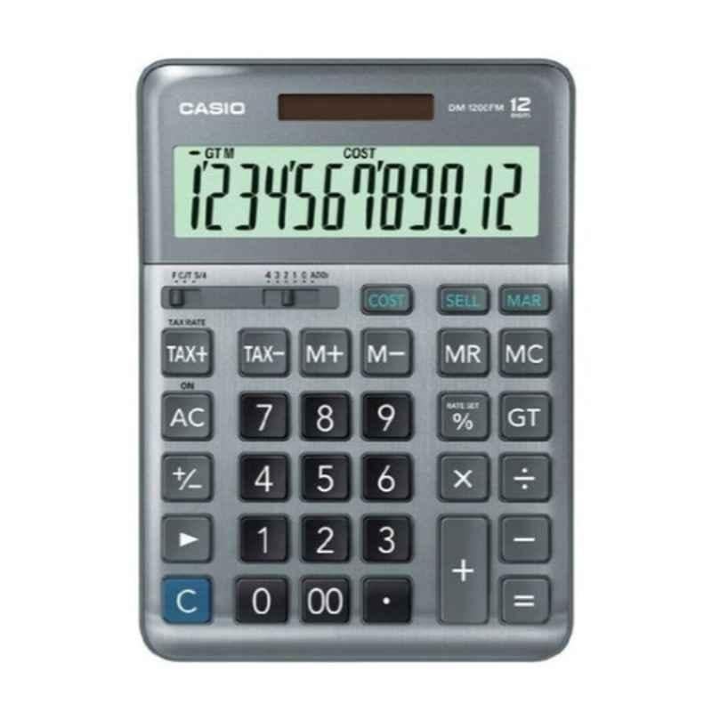 Casio DM-1200FM Black & Grey 12-Digit Desktop Calculator