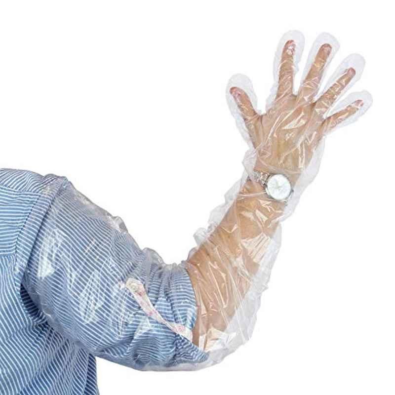 Transparent surgical store gloves