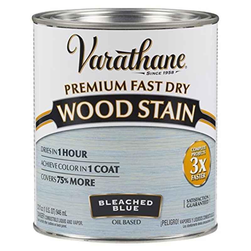 Rust-Oleum Varathane 946ml Bleached Blue Wood Stain Premium Fast Dry Coating, 297425