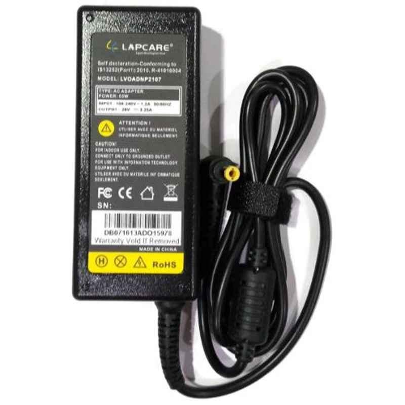 Lapcare 290g Black 9.7x6.4cm AC Adapter For Lenovo, LVOADNP2107