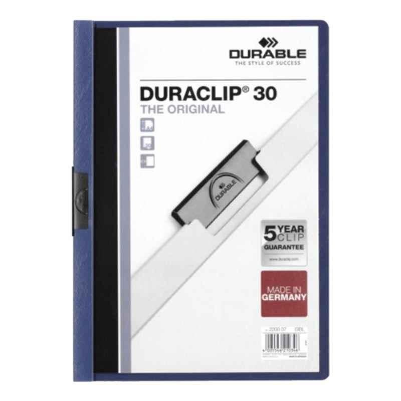 Durable Duraclip 30 A4 Dark Blue Clip Folder, 2200-07