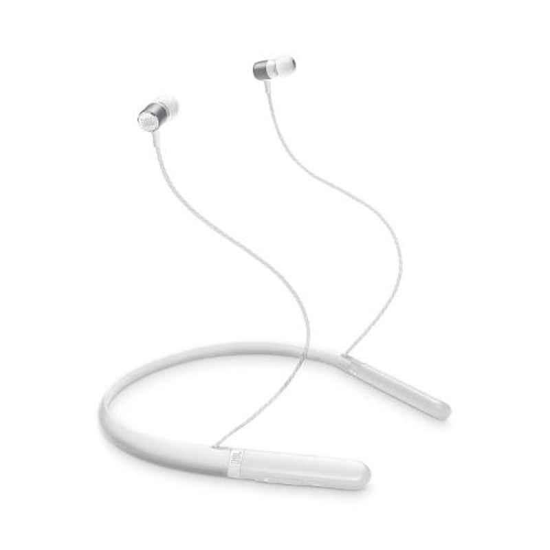 JBL Live 200BT White Bluetooth in Ear Neckband Headphone with Mic, JBLLIVE200BTWHT