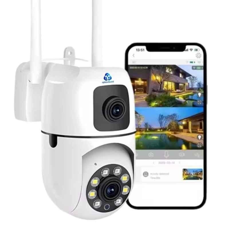 Grousale Mini Fox 5MP+5MP Dual Lens Wi-Fi CCTV Camera with PTZ, Fixed View & AI Motion Detection