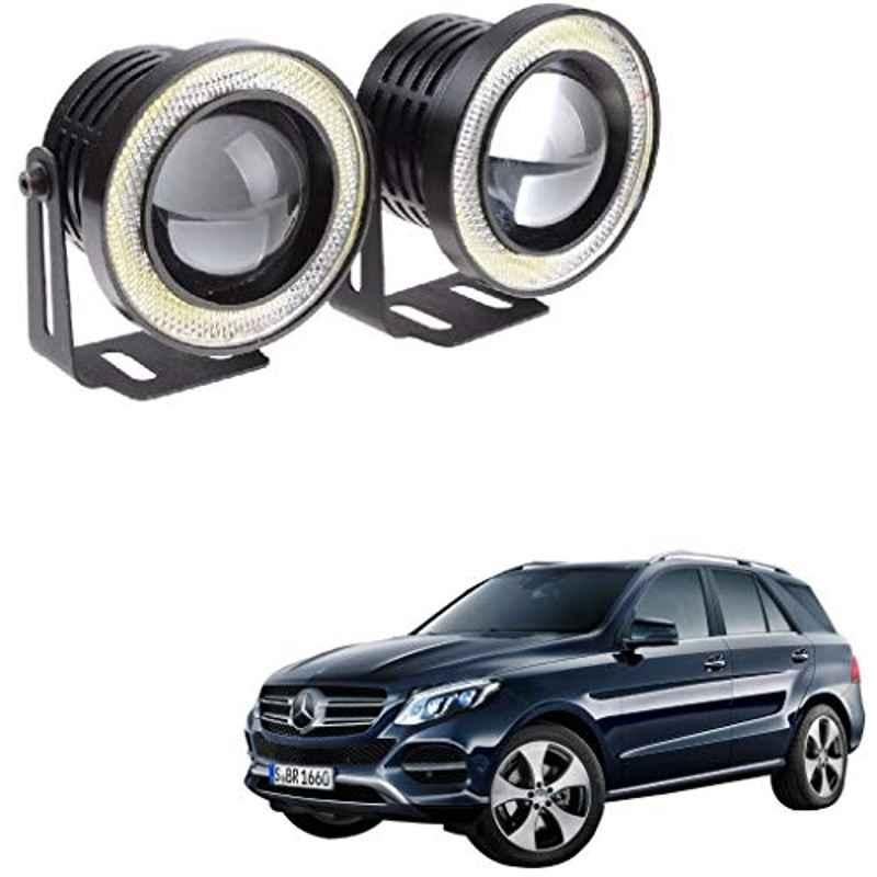 Kozdiko 2 Pcs 15W 3.5 inch High Power White LED Projector COB Fog Light Set with White Angel Eye Ring for Mercedes Benz NA, koz_72557