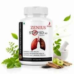 Zenius India 60 Pcs Stop SD 365 Capsule with Ashwagandha, Jyotishmati, Tagar & Vacha for Supports Lung Health, Helps Quit Smoking & Drinking