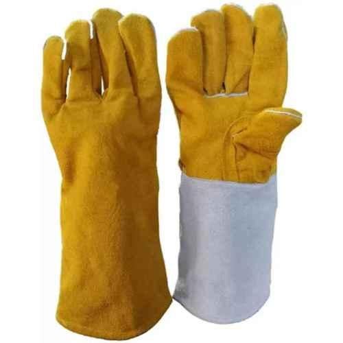 Buy Ozswell 14 inch Leather Yellow Heavy Duty Leather Welding Safety