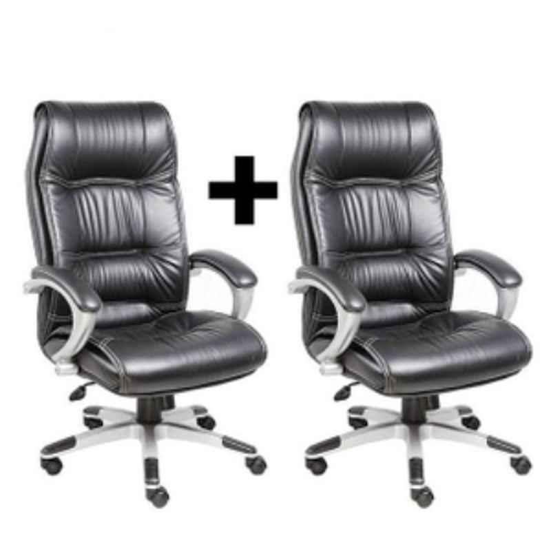Buy KVS India PU Leatherette Black High Back Office Chair Pack of