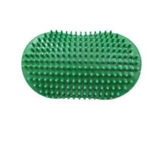 Fairbizps Rubber Green Pet Bath & Massage Comb with Ring Handle