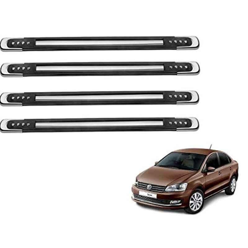 Kozdiko 4 Pcs Designer Black Bumper Protector Set for Volkswagen Vento, Koz-66105