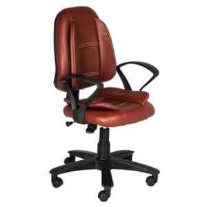 High Living Jupiter Leatherette Low Back Brown Office Chair