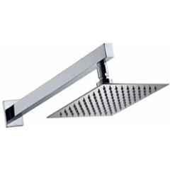 Senkiddpro 4x4 inch Steel Chrome Finish Overhead Shower with 9 inch Square Arm