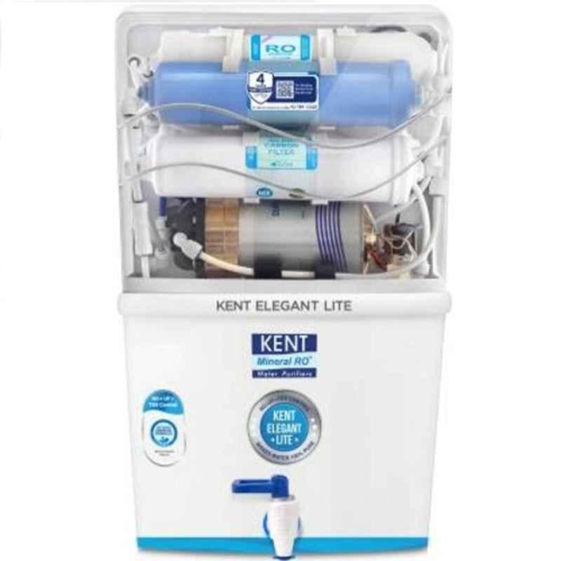 Kent Elegant Lite 8L White RO+UF+TDS Water Purifier, 11120