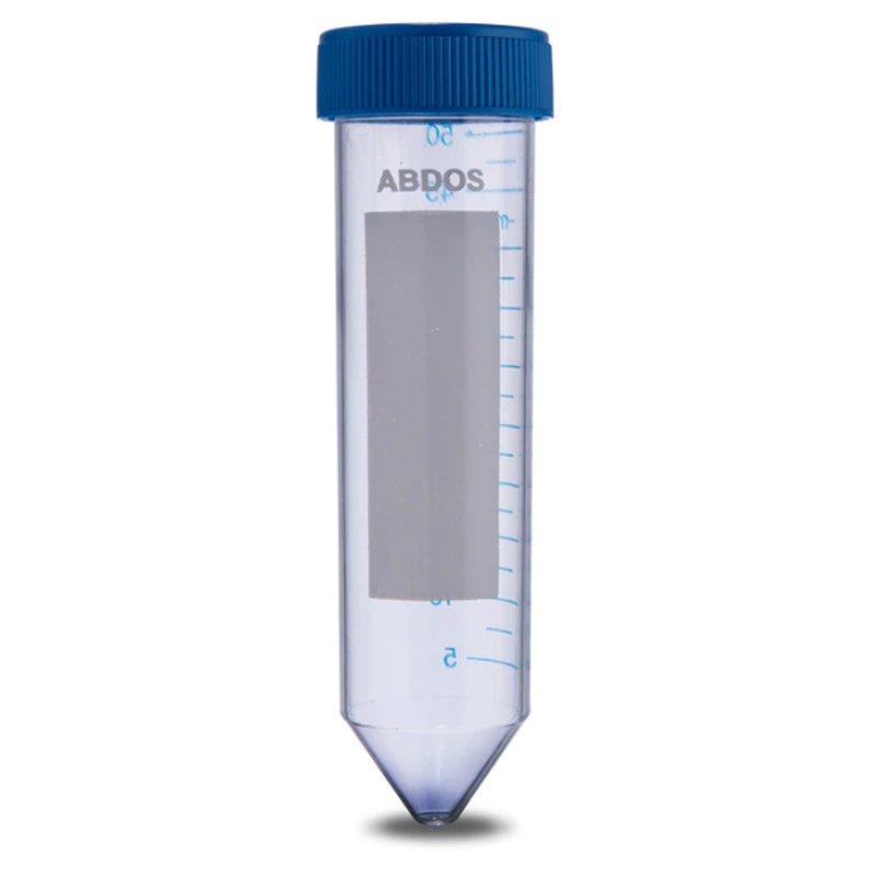 Abdos 500Pcs 50ml Sterile Red Cap Centrifuge Tubes Conical Bottom, P10444