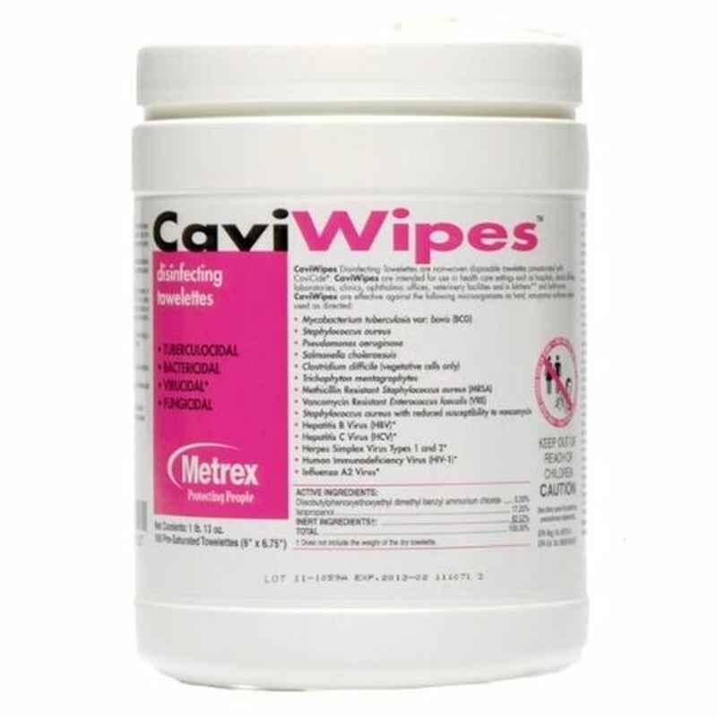 Metrex CaviWipes Disinfecting Towelette, 13-1100, White, 160 Pcs/Pack
