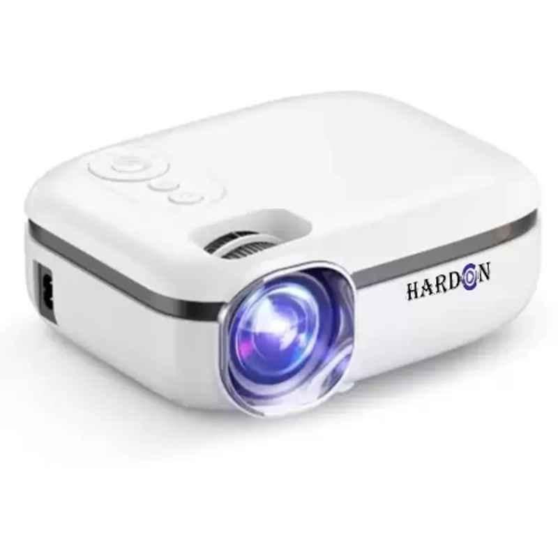 Hardon 1920x1080p 3D FHD MP7 WiFi Black & White Portable Projector with Phone Mirroring, HMP7-001FK