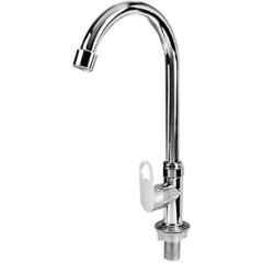 IRIS Swift Stainless Steel Chrome Finish Swan Neck Pillar Tap