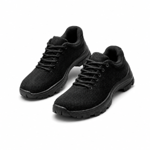 ArmaDuro AD1035 Upper Knitted Sporty Steel Toe Black Stylish Safety Shoes, Size: 9