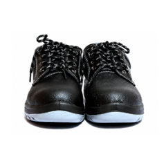 Darit Rockrooster Leather Steel Toe Black Work Safety Shoes, ES-261-7, Size: 7