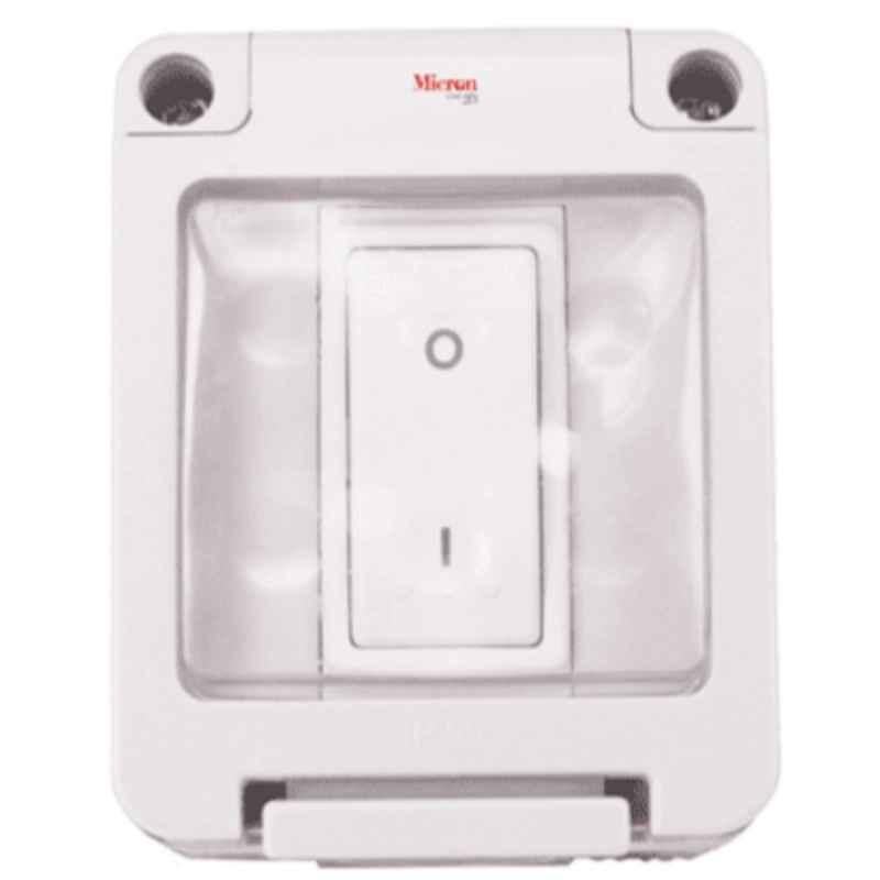 Micron 1 Gang 2 Way PVC Grey IP55 Weatherproof Switch, MMEIP55-007