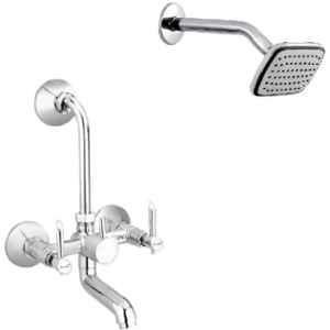 Prestige Croma 2 Pcs Brass Chrome Finish Wall Mixer & Dolphin Shower Head Set