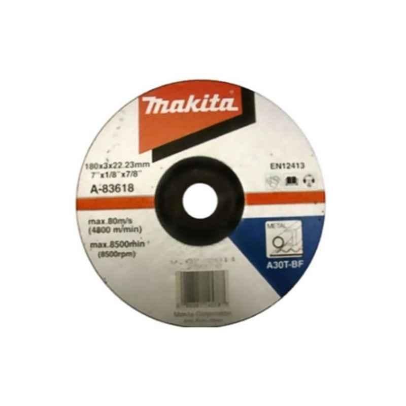 Makita 180x3mm Metal White & Blue Cutting Disc Wheel, A-83618