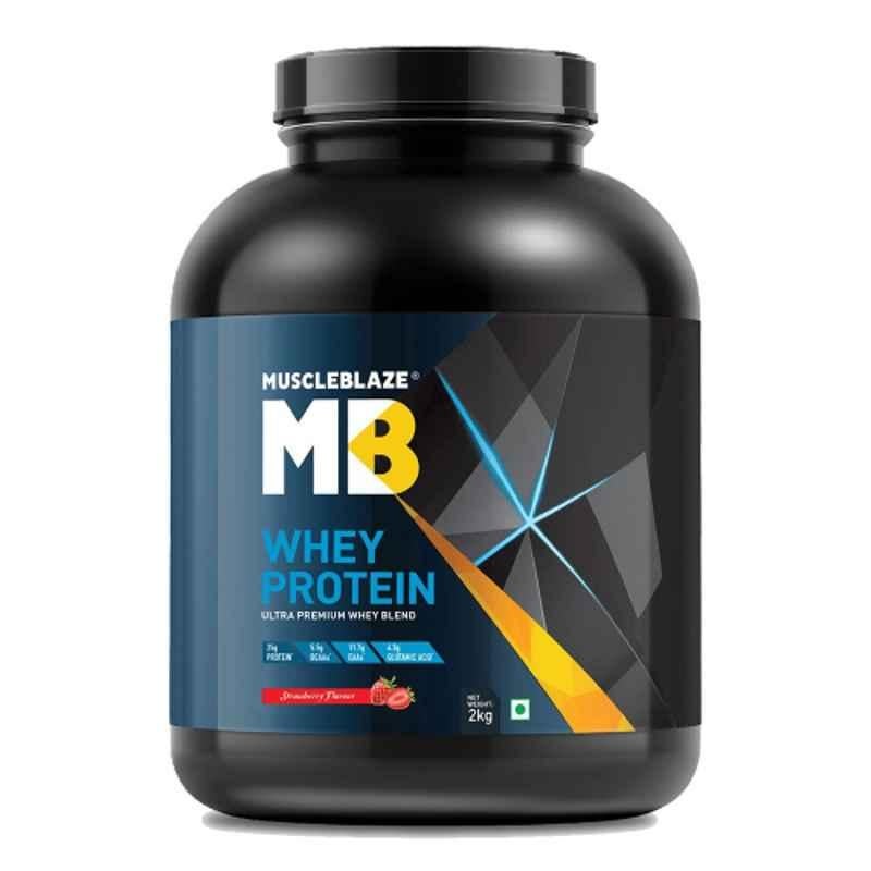 MuscleBlaze 2kg Strawberry 100% Whey Protein