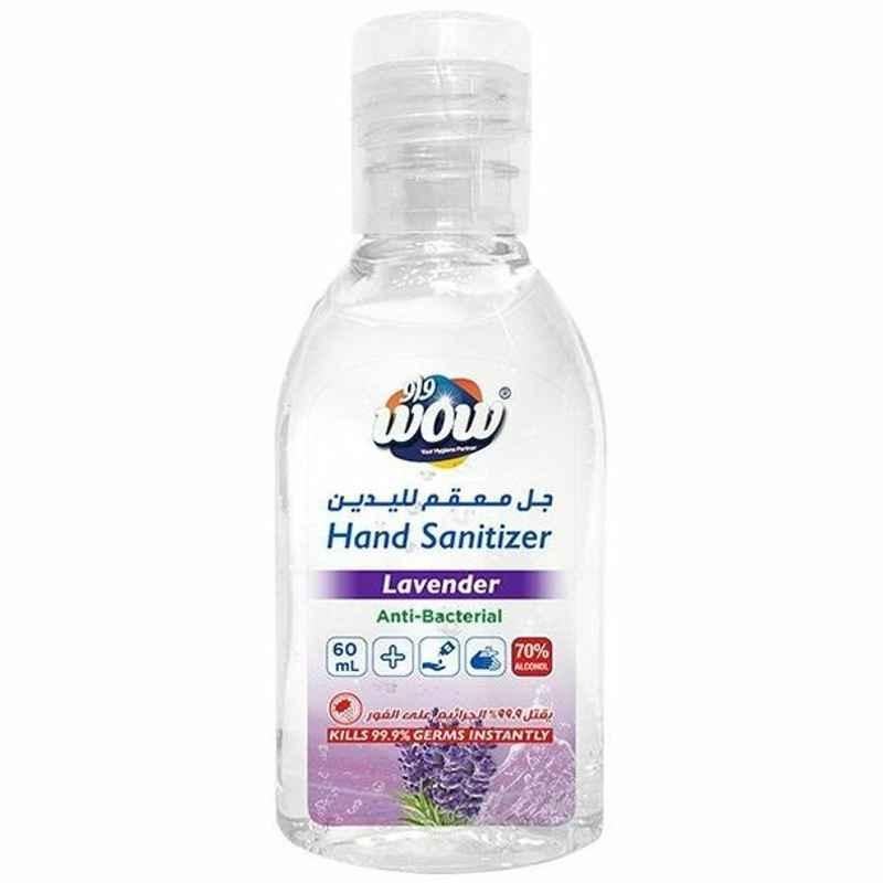 Wow Anti-Bacterial Hand Sanitizer Gel, Lavender, 60ml
