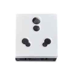 Schneider Electric Zencelo 6-16A White Socket with Shutter, IN8426/16 (Pack of 10)