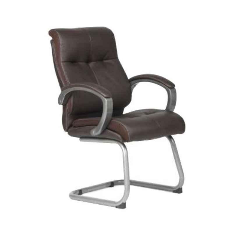 Master Labs Leather Foam Black Office Chair with Arms, MLF-023