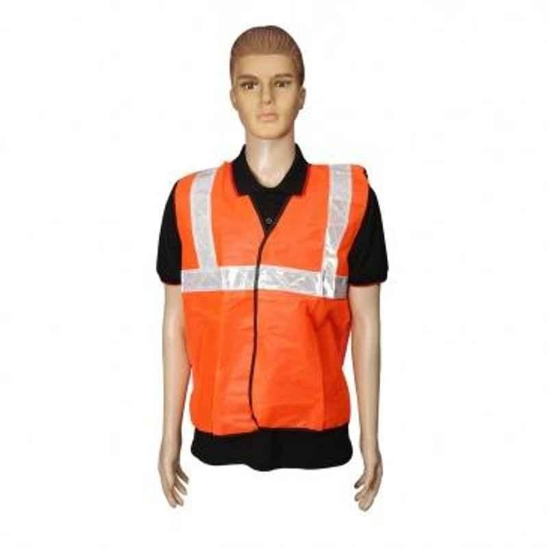 Rock 2 inch Cloth Type Orange Reflective Safety Jacket, KL-2CO