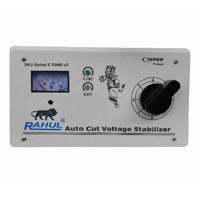 Rahul C-2000 C2 2kVA 8A 90-260V Copper Autocut Voltage Stabilizer