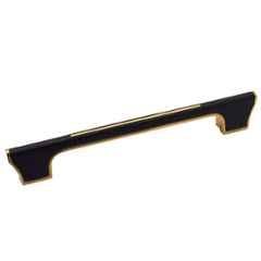 RAB 4 inch Zinc Rembo Black Wardrobe Pull Handle, M160 (Pack of 2)